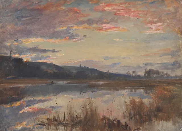 JAMES HERBERT SNELL. "Long-Le Catelet, Picardy", olja på duk, a tergo signerad och daterad Nov -05.