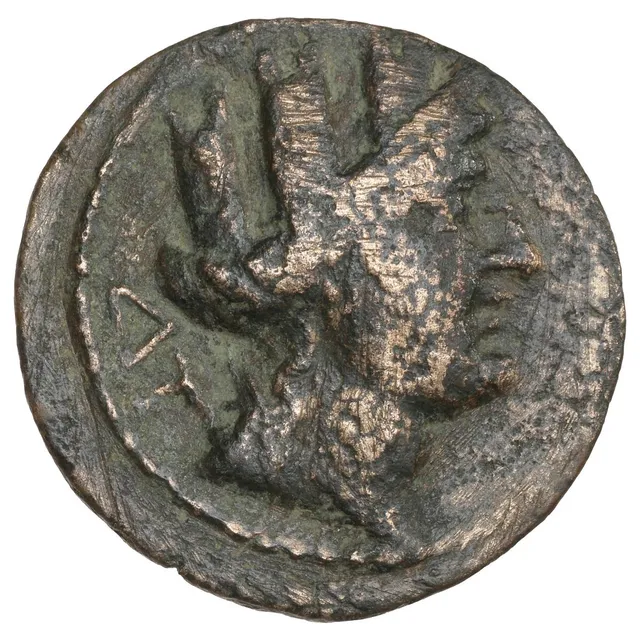 Ancient Greece, Cilicia, Corycus Æ 20, Tyche/Hermes; SNG France 2.1083, 7.07 g