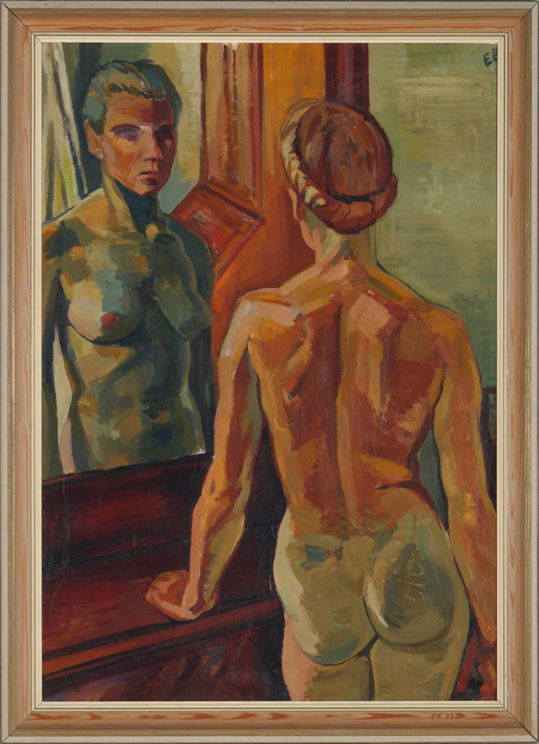 Brandt, Erik — "Piken ved speilet" 1939 — Kunst/Maleri — Blomqvist