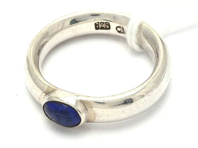 Ring S925, Brv 7,5g, Ø17¾, med Lapis Lazuli