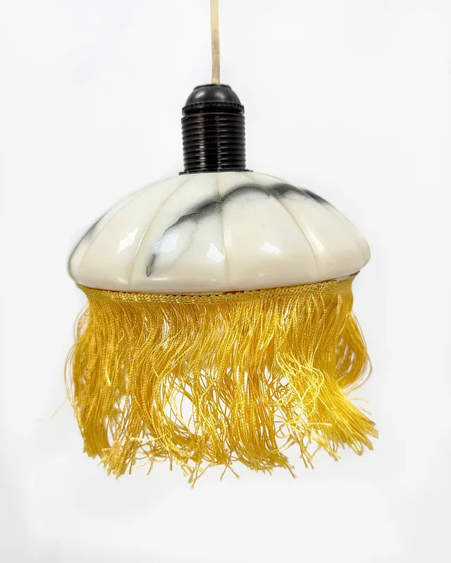 FÖNSTERLAMPA, Art Deco, glas, fransar, 1930 tal.