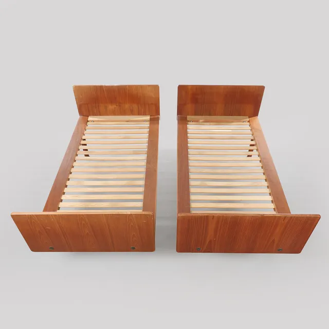 HANS J WEGNER. Getama. Et par senge af teak og eg, 1960'erne (2).