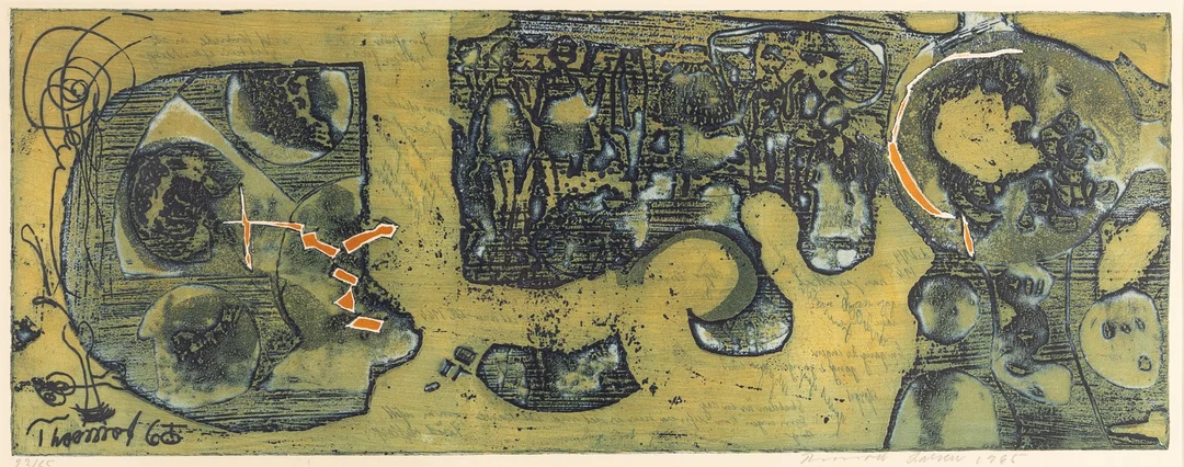 THORMOD LARSEN. Färgetsning, numrerad 23/65, daterad 1965, signerad. — Engravings & Prints — Karljohan Auktioner