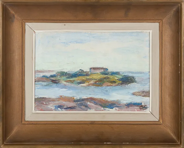 SIGRID SCHAUMAN. View from the shore of Kaivopuisto (Helsinki). Monogram signed.
