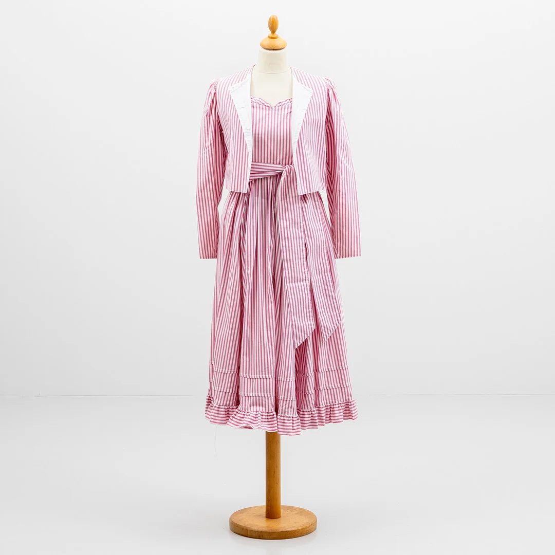 LAURA ASHLEY. Klänning med jacka, storlek UK 10 /EU 36, 1990-tal, England. — Vintage & Designer Fashion — Auktionshuset Kolonn