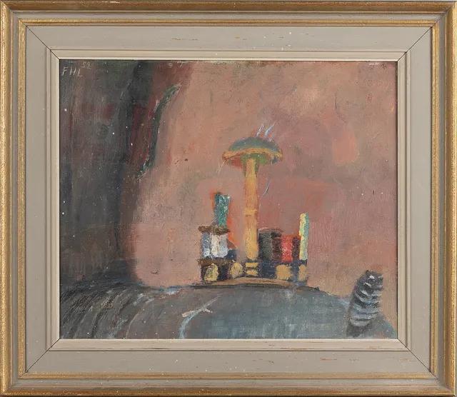 FOLKE HELLSTRÖM LIND (1913-1957). Olja på pannå, signerad och daterad 1952.
