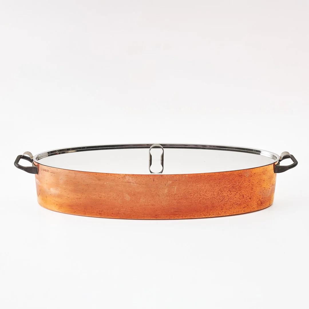 ALESSI, FISKGRYTA modell INOX 18/10, Italien. — Pewter, Brass & Copper — Stockholms Auktionsverk Magasin 5
