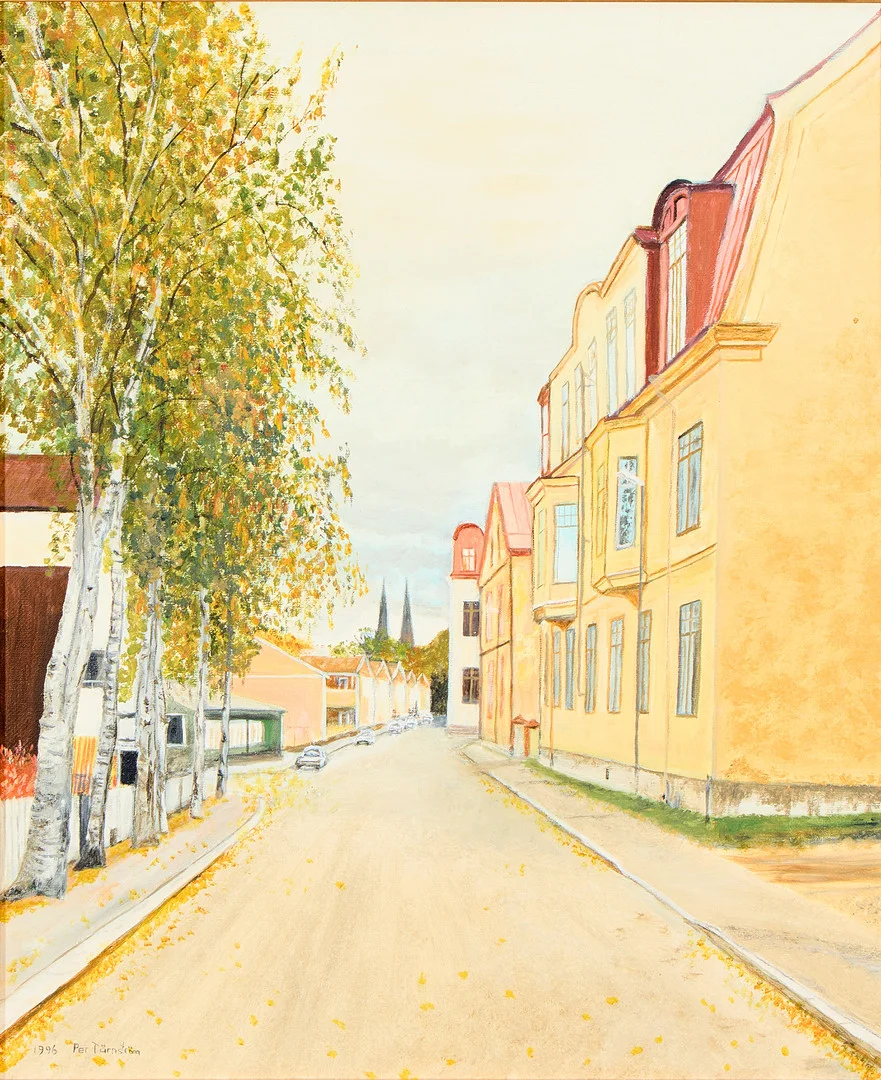 PER TÄRNSTRÖM. "Wallingatan Uppsala". — Paintings — Uppsala Auktionskammare