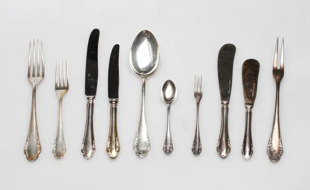 BESTICK, 91 delar, "Haga", nysilver, 1900-tal.