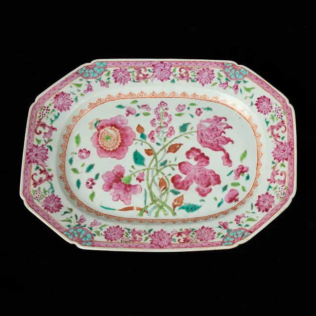 FAT, porslin, famille rose, Kina, 1700-tal.