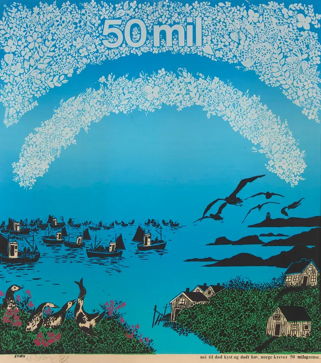 Storn, Willibald — "50 mil - Nei til død kyst og dødt hav. Norge krever 50 milsgrense." 1972