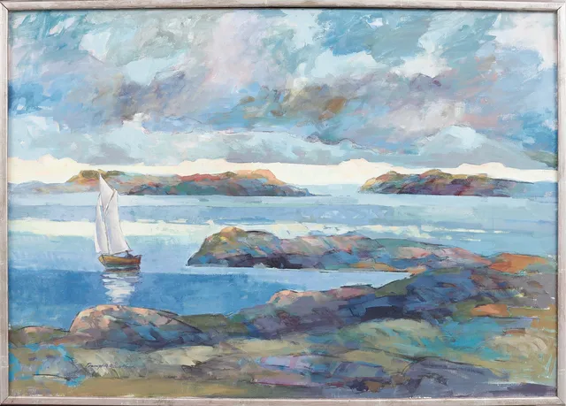 BENGT ANDERSSON RÅSSBYN. "Molnskugga", olja på duk, signerad.