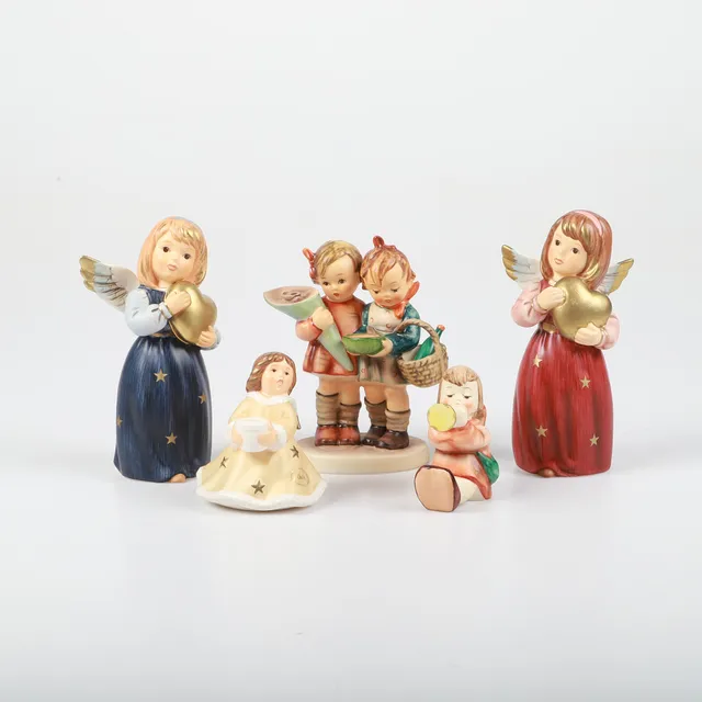 FIGURINER, 5 stycken, porslin, Goebel, Tyskland.