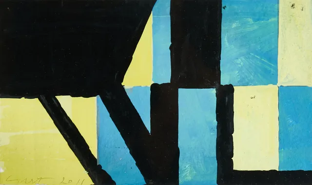 CURT FORS (FÖDD 19359. Geometrisk komposition, signerad och daterad 2011, gouache.