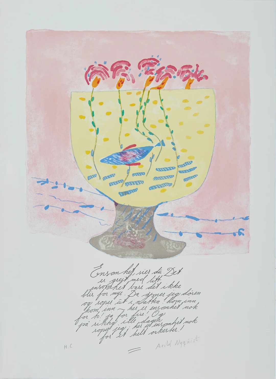 Nyquist, Arild — "Ensomhet, sier du." — Kunst/Grafikk — Blomqvist