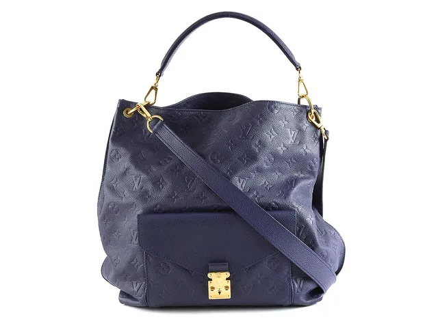 VÄSKA, LOUIS VUITTON, Monogram Empreinte, blått läder, 31x35x12cm, avtagbar axelrem, dustbag.