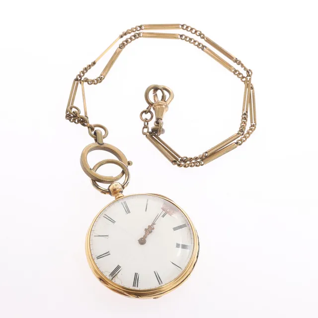 FICKUR, 18 k guld, 1800-tal.