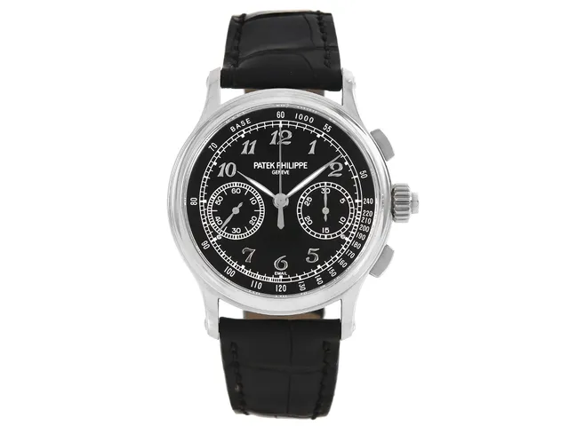 PATEK PHILIPPE, Grand Complications, "Split-Seconds", Cal CHR 29-535 PS, Serie nr. 5252983, Ref nr. 5370P-001, Boett nr. 6156916, kronograf (defekt, se fördjupad info), herrur, 41 mm, platina, manuell, safirglas, svart emaljtavla, glasbaksida, extra bakboett i platina, läderband, viklås (platina), cert, april 2017, box, ytterkartong.