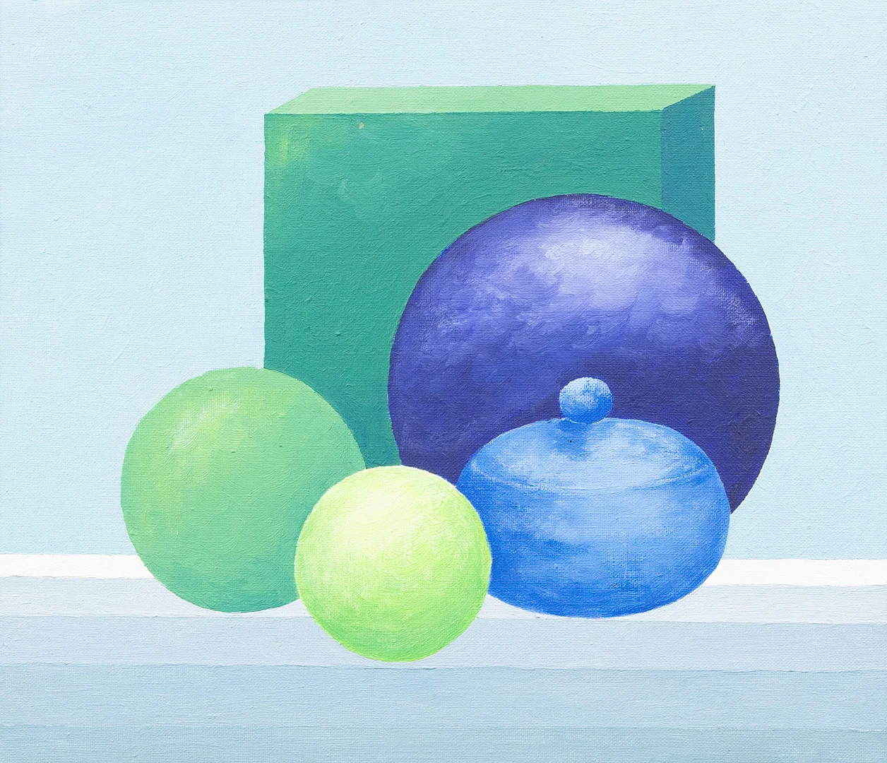 VILLE TOPS (ESTLAND 1929-2010). Komposition, akryl på duk, a tergo signerad och daterad 1985. — Paintings — Garpenhus Auktioner