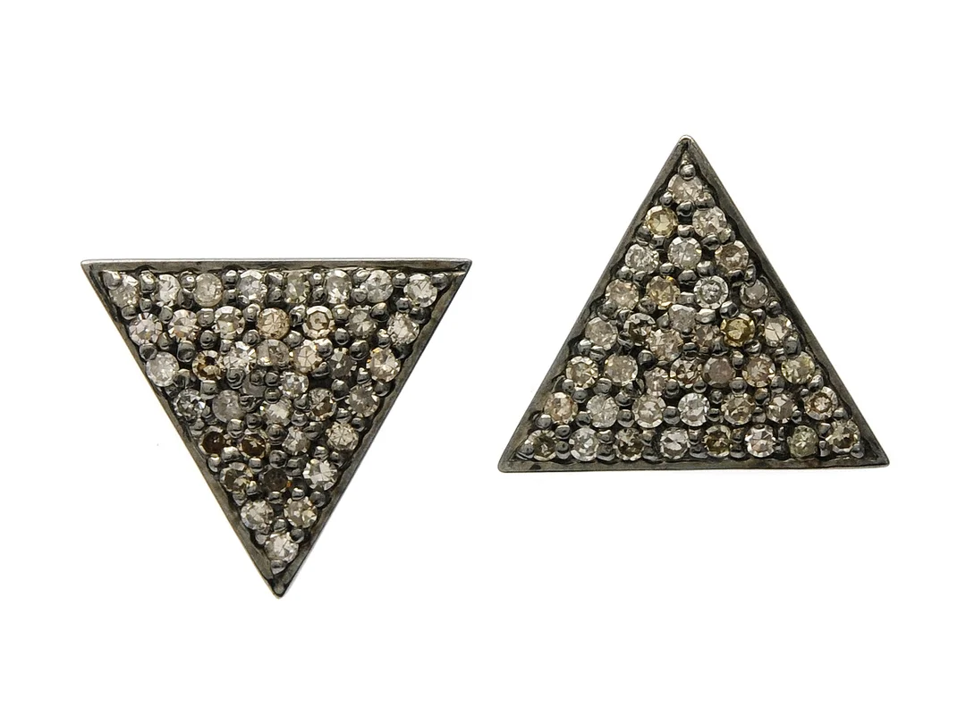 ÖRHÄNGEN, silver, 70 åttkantslipade diamanter ca 0,70 ctv, ca Cape-LBR/P, stift. — Smycken/Örhängen — Kaplans