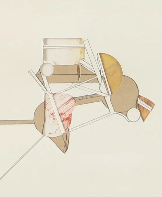 ANDERS ÖSTERLIN. Komposition, blandteknik, signerad 1970.