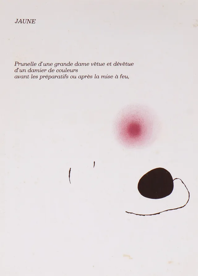 JOAN MIRÓ. "Jaune".