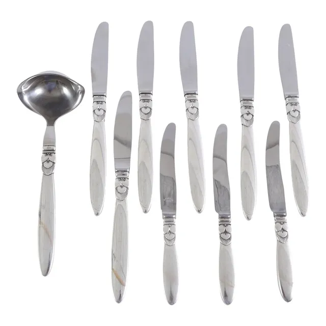 GUNDORPH ALBERTUS (1887-1996). Georg Jensen. 'Kaktus' bestik af sterlingsølv (10).