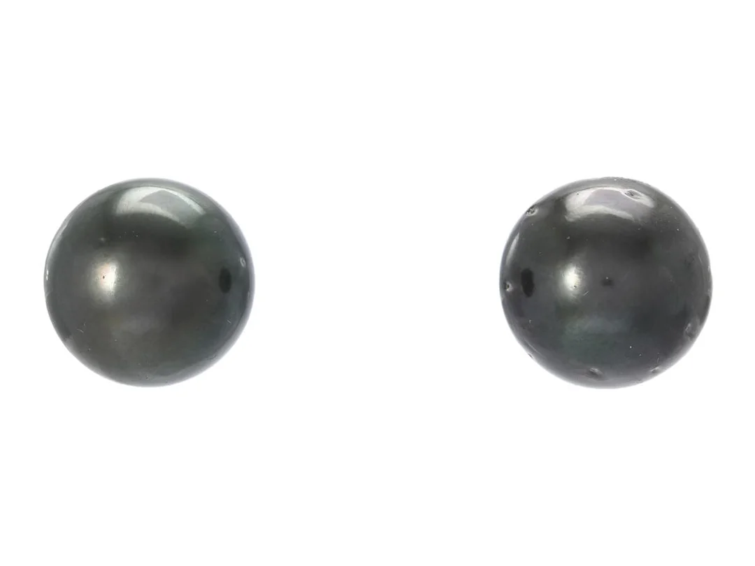 PÄRLÖRHÄNGEN, 18K vitguld, tahitipärlor 12,8 mm, vikt 6,8 g, stift — Smycken/Pärlörhängen — Kaplans