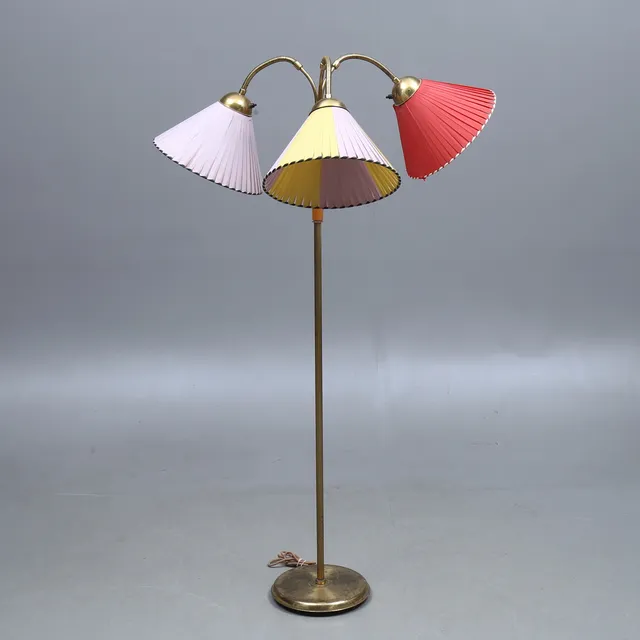 GOLVLAMPA, 3 armad, 1950-/1960-tal.
