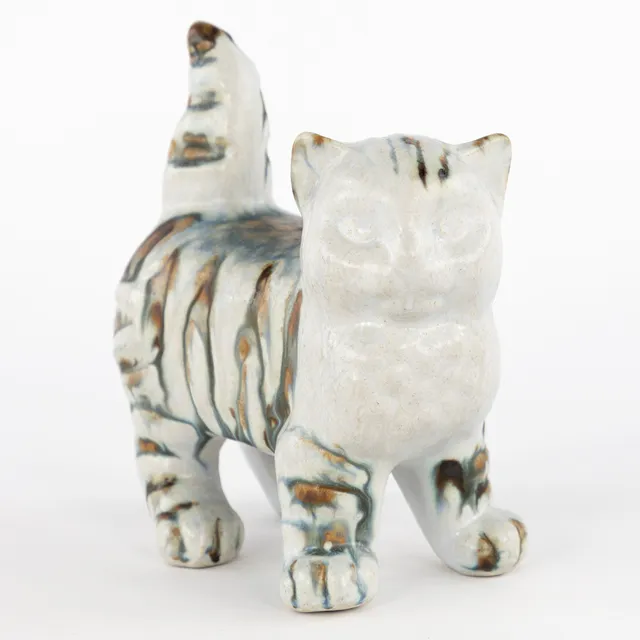 ÅKE THORNBLAD. figurin, katt, Höganäs.