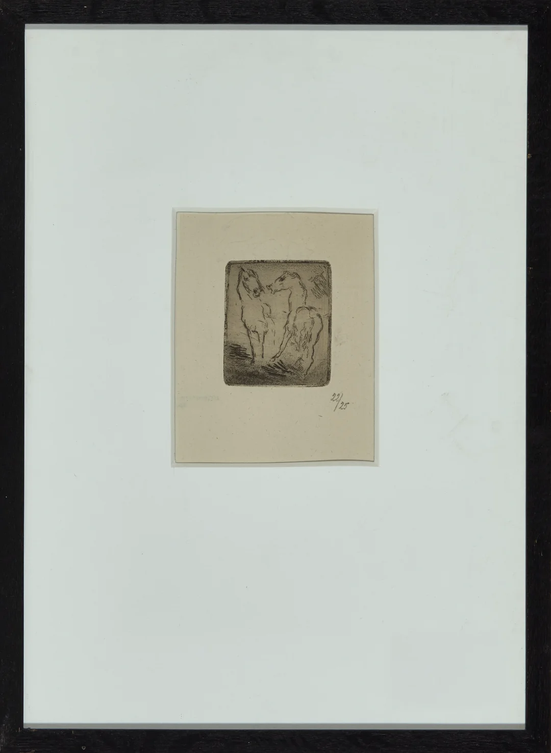 Ness, Bjarne — "To hester" 1924 — Kunst/Grafikk — Blomqvist