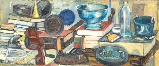 FIRMADO ISABEL SERRAHIMA. BODEGÓN, ÓLEO SOBRE LIENZO.