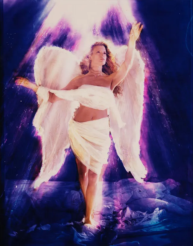 David LaChapelle, "Kim Basinger as an Angel", 1990.
