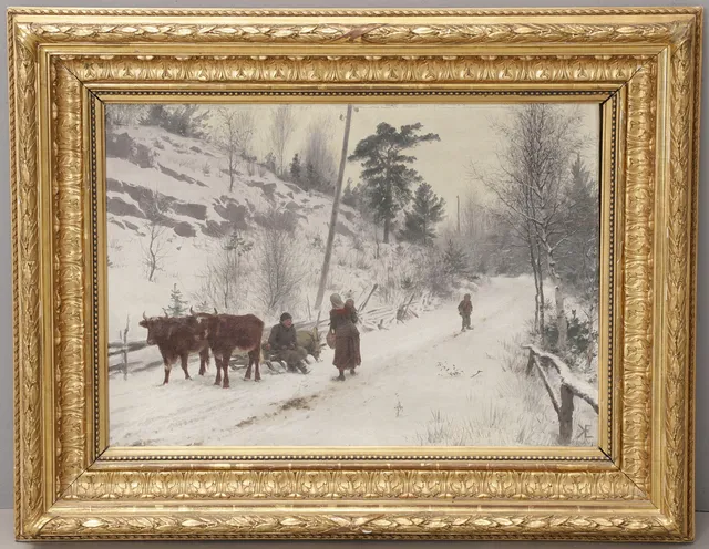 KNUT EKWALL. "Romanö", olja på duk, signerad.