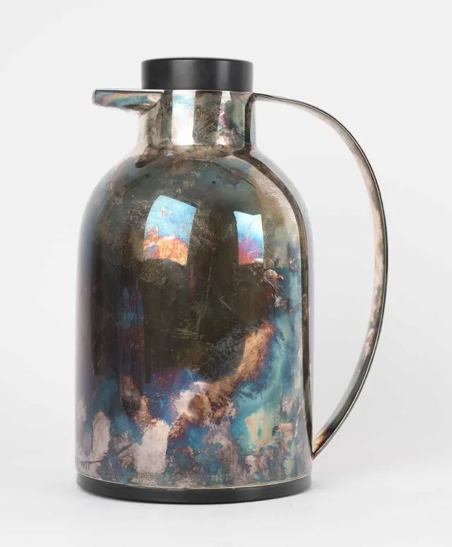 Søren Georg Jensen for Georg Jensen: Thermos jug of sterling silver.