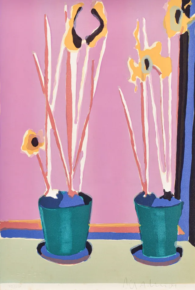 Erik A. Frandsen. Composition with potted plants