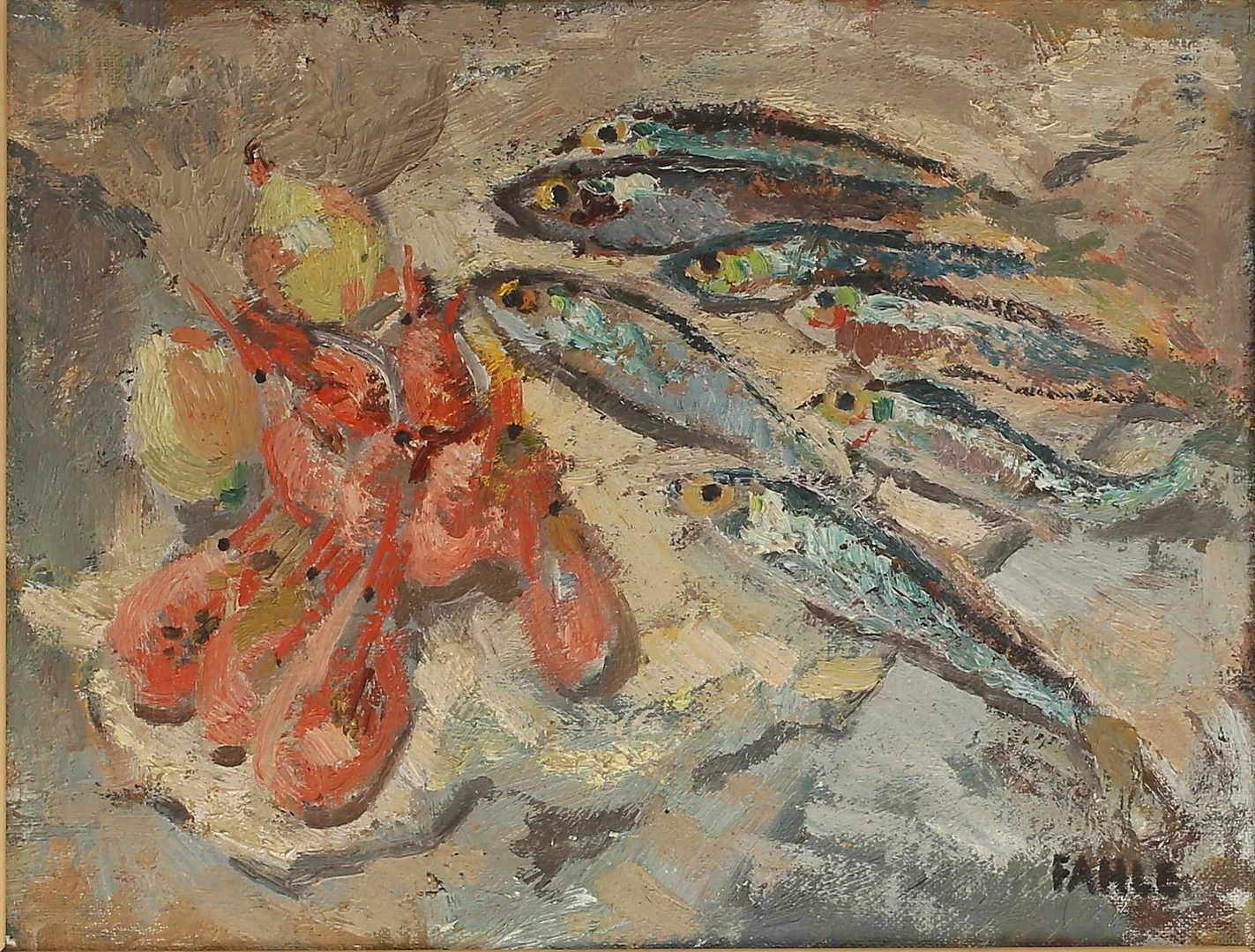 GUSTAF ADOLF FAHLE. Olja på pannå, signerad. — Paintings — RA Auktionsverket Norrköping
