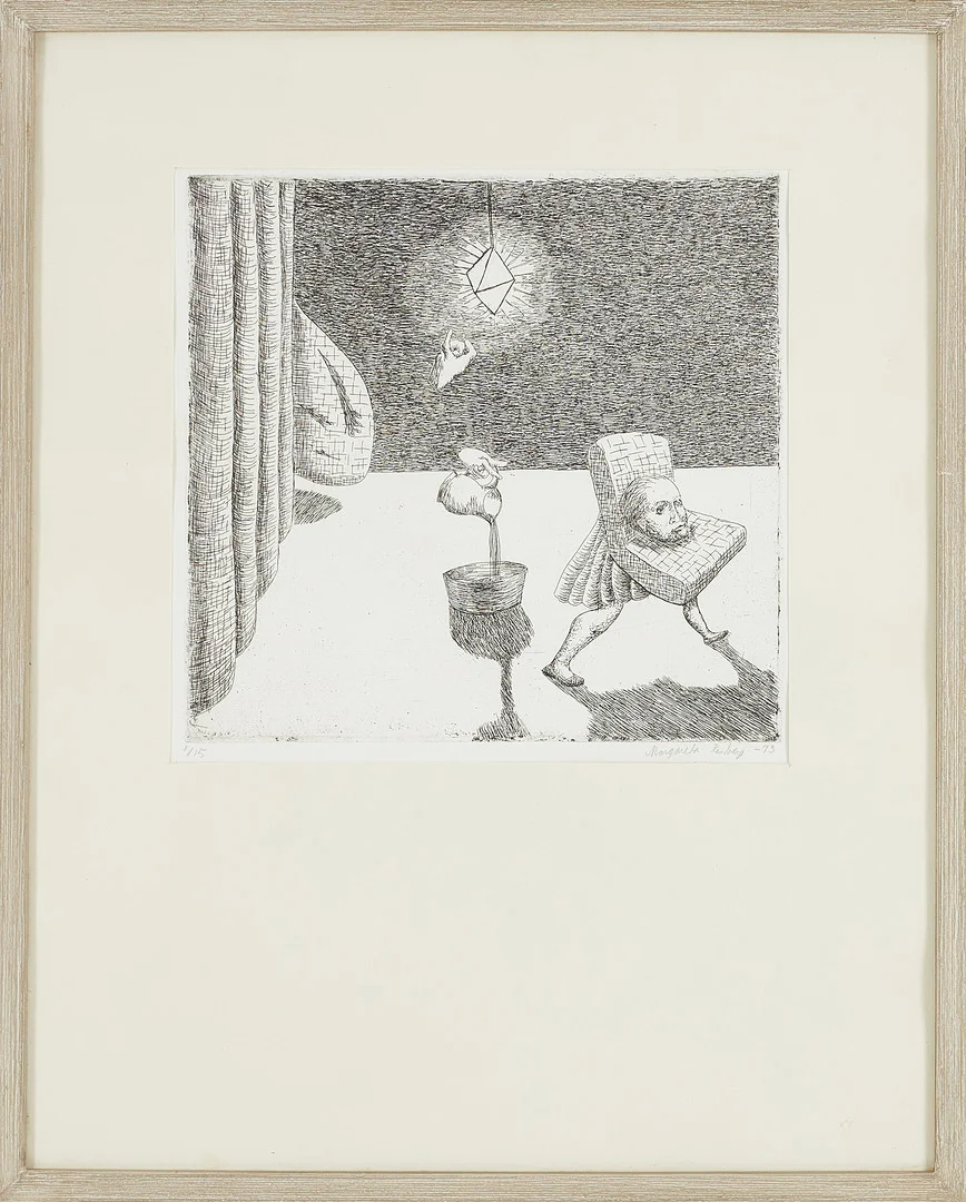 MARGARETA RENBERG. Komposition, litografi, signerad och daterad -73, numrerad 1/15. — Engravings & Prints — Stockholms Auktionsverk Sickla