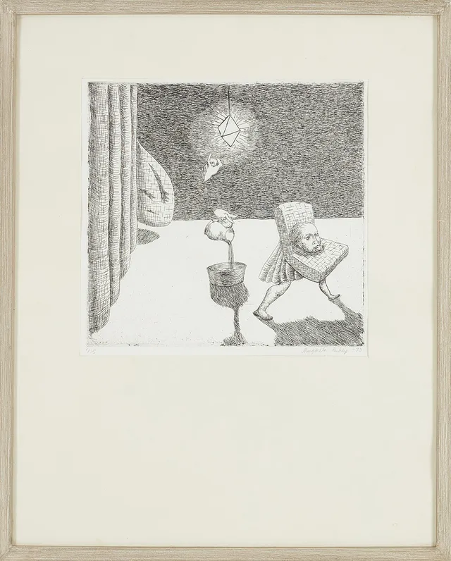 MARGARETA RENBERG. Komposition, litografi, signerad och daterad -73, numrerad 1/15.