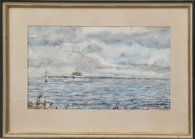 KJELL DYBERG. AKVAREL, på papper, signerad.