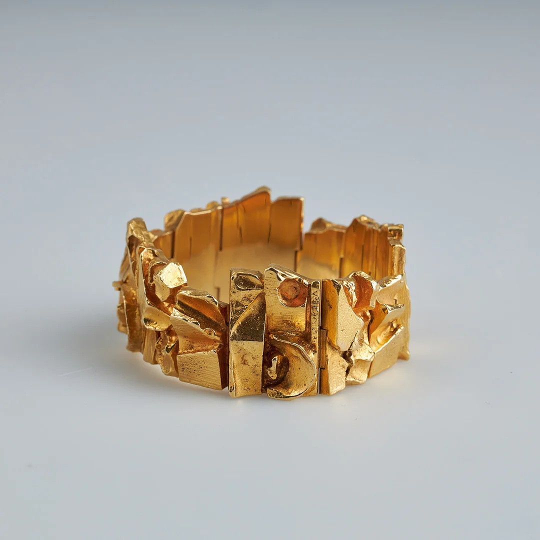 BJÖRN WECKSTRÖM. ARMBAND, Tenochtitlan, 18K guld, Lapponia 1970. — Bracelets — Stockholms Auktionsverk Helsinki
