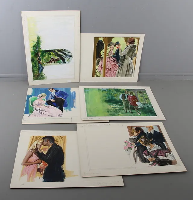 GERD MILLER. TILLSKRIVEN. 6 st, illustrationer, blandtekik.