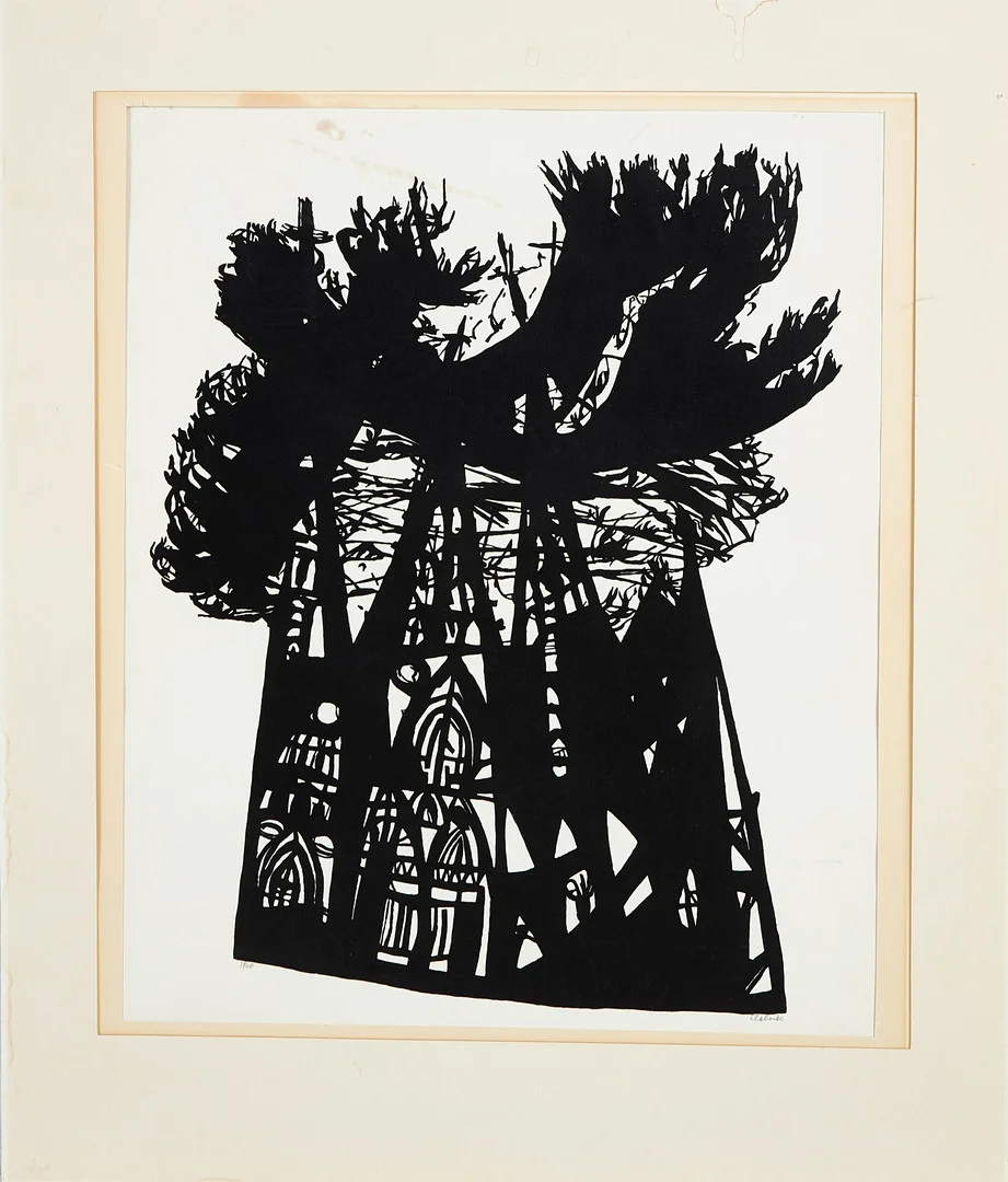 HERMAN TALVIK. "Katedral I", litografi, signerad och daterad 1960. — Engravings & Prints — Stockholms Auktionsverk Sickla