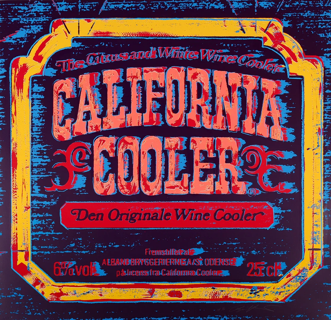 RUPERT JASEN SMITH (1953-88). Serigrafi 'California Cooler', nummereret 1/10 og signeret i bly. — Engravings & Prints — Palsgaard Kunstauktioner