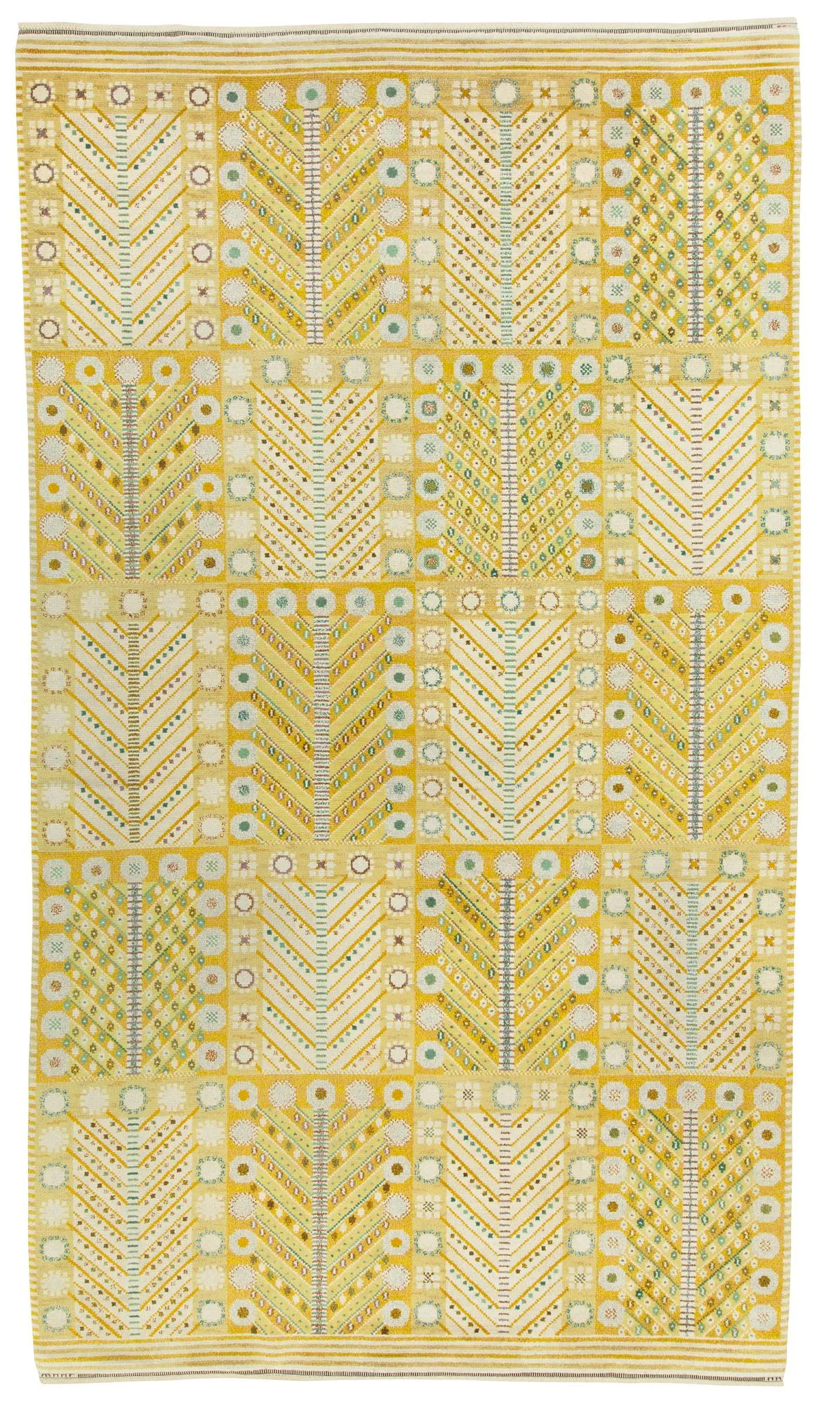 Marianne Richter, MATTA. "Gula trädet". Flossa. 460,5 x 260 cm. Signerad AB MMF MR. — Bukowskis