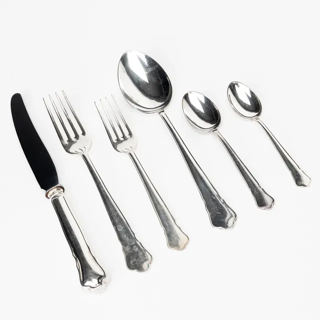 BESTICKSERVIS, 75 delar, silver, "Chippendale", GAB, Stockholm samt Eskilstuna, 1960-1979.