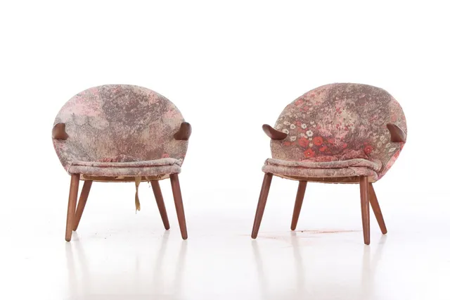 Svend Aage Eriksen for Glostrup Møbelfabrik. A pair of armchairs, model GM18 - 'Penguin' (2)