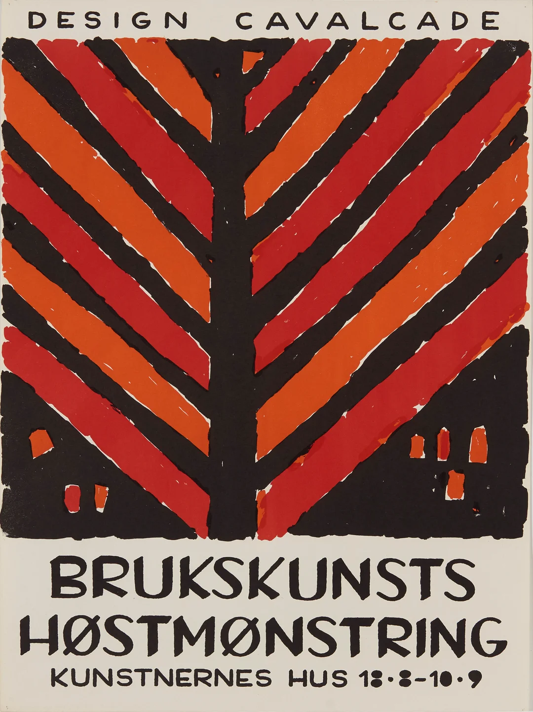 Lindaas, Arne — "Design Cavalcade. Brukskunst høstmønstring. Kunstnernes Hus. 18/8-10/9" 1959 — Gjenstand/Varia og samleobjekter — Blomqvist