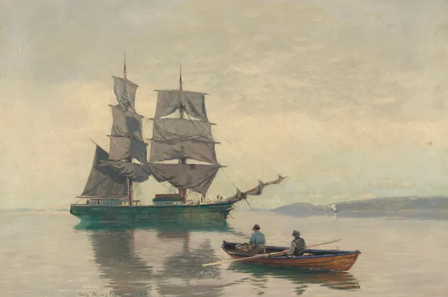 Hansteen, Nils — Seilskute og robåt, 1886