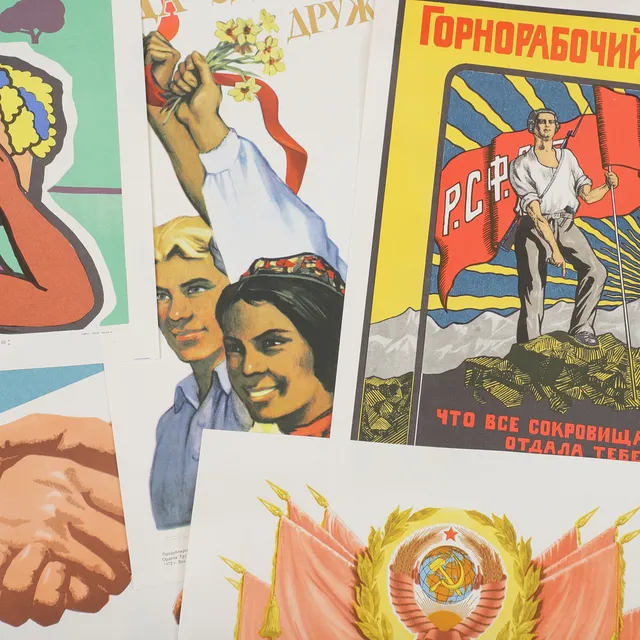 RYSKA PROPAGANDAAFFISCHER, mapp, 29 st, Ryssland/Sovjet, 1969.